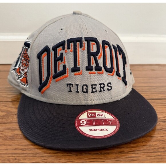 Detroit Tigers New Era 9FIFTY Snapback Hat Cap Embroidered Logo, Stickers MLB - Picture 1 of 9